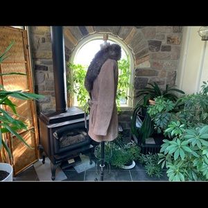 Vintage 1970s Brown Suede and Sheepskin Jacket